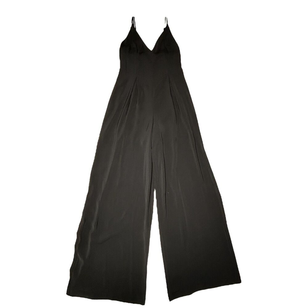 TJD The Jetset Diaries V Neck Black Lorenzo Jumpsuit Size Small - Picture 3 of 9